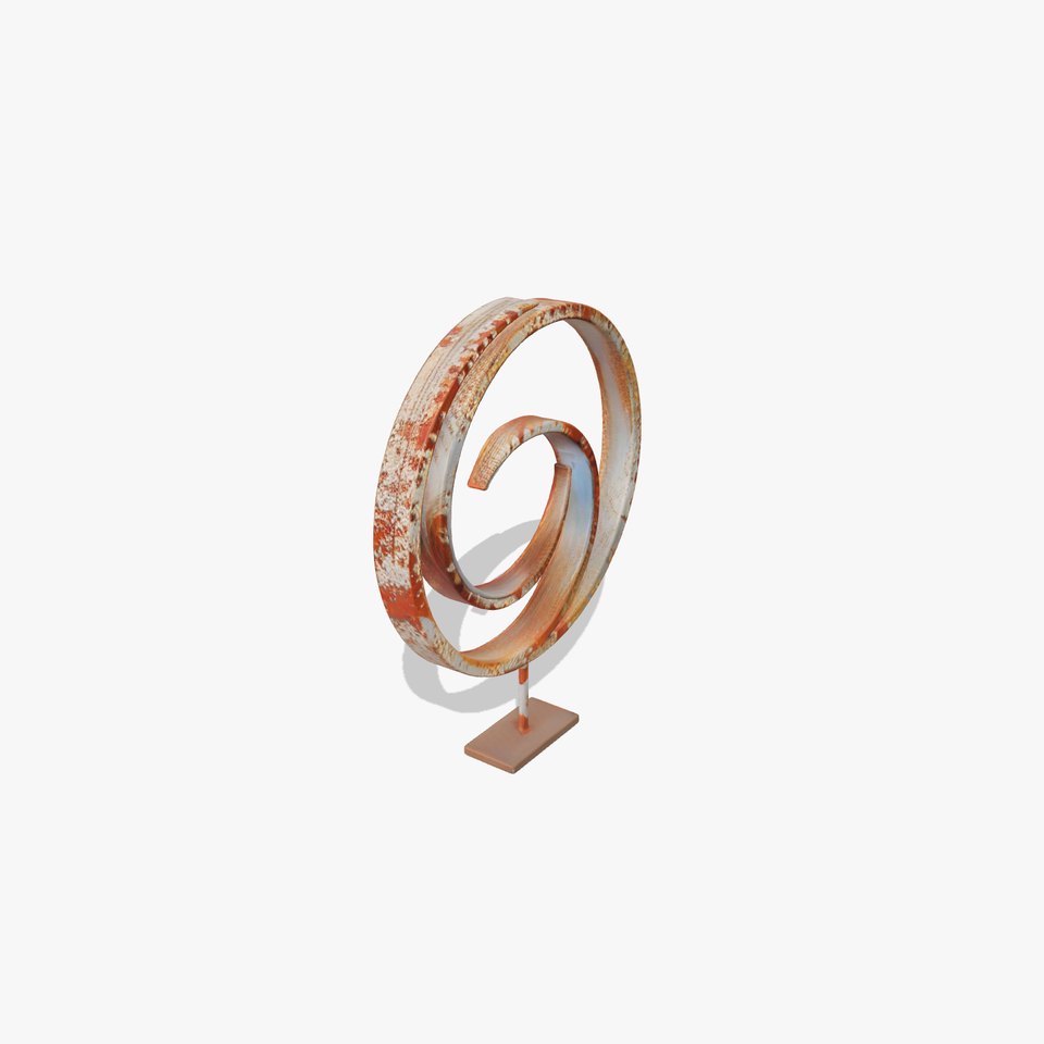 Rustic Spiral Art Sculpture Model Pack